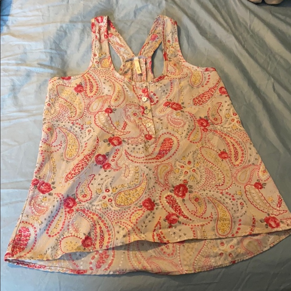 Pink Paisley Tank Top